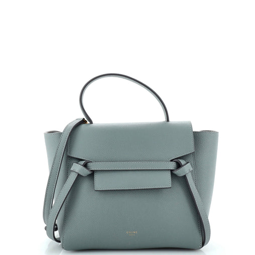 Celine Belt Bag Textured Leather Nano Blue 2672851