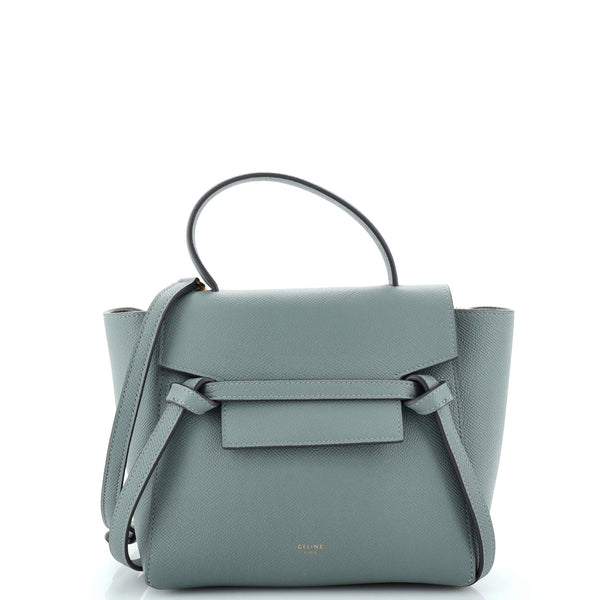 Celine Belt Bag Textured Leather Nano Blue 2672851