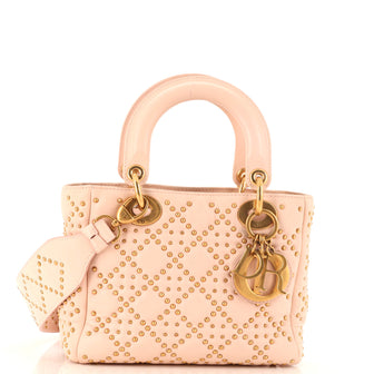 Christian Dior Supple Lady Dior Bag Cannage Studded Lambskin Mini