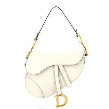 Christian Dior Saddle Handbag Leather Medium