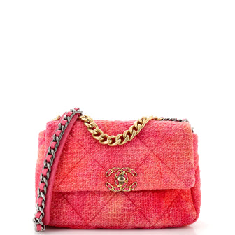 Chanel 19 Flap Bag Quilted Tweed Medium