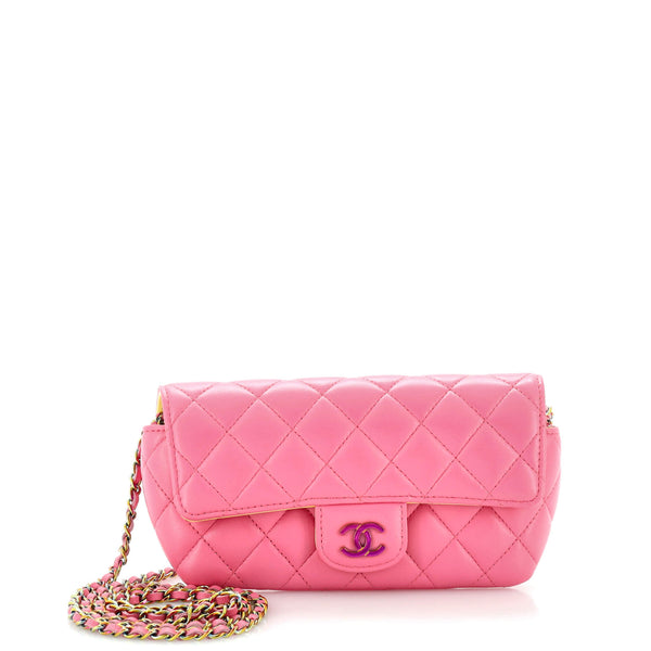 Chanel Classic Sunglasses Case with Chain Quilted Lambskin with