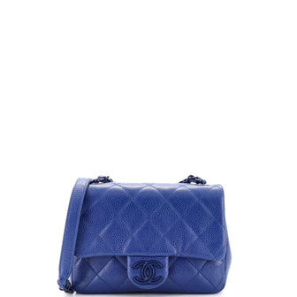 Chanel Incognito Square Flap Bag Quilted Caviar Mini