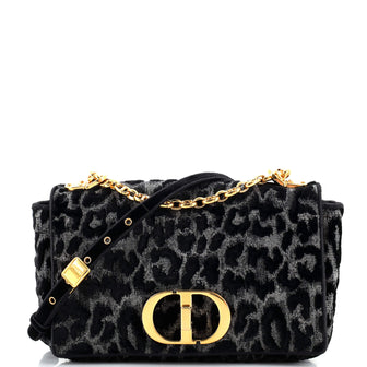 Christian Dior Caro Bag Mizza Embroidered Velvet Medium