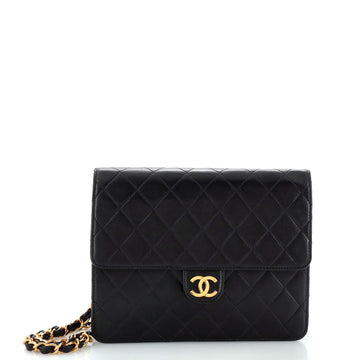 Chanel Vintage Clutch with Chain Quilted Leather Small
