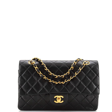 Chanel Vintage Classic Double Flap Bag Quilted Lambskin Medium