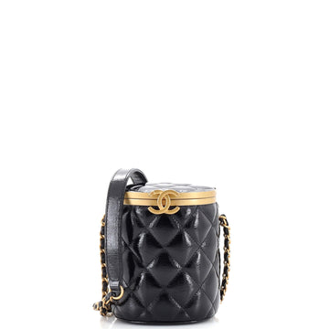 Chanel Crown Box Vanity Bag Quilted Patent Mini
