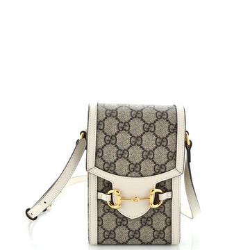 Gucci Horsebit 1955 Crossbody Bag GG Coated Canvas Mini