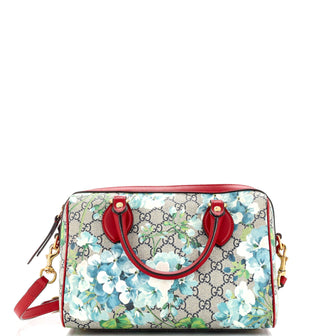 Gucci Convertible Boston Bag Blooms Print GG Coated Canvas Small