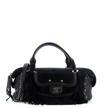 Chanel Paris-Dallas Fringe Bowling Bag Quilted Leather and Pony Hair