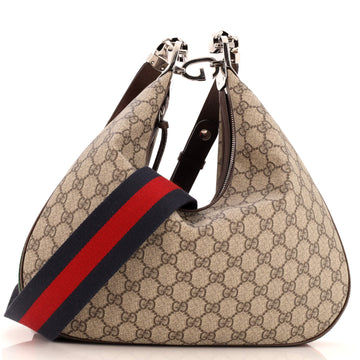 Gucci Attache Shoulder Bag GG Coated Canvas Large