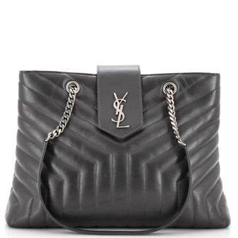 Saint Laurent LouLou Tote Matelasse Chevron Leather Large