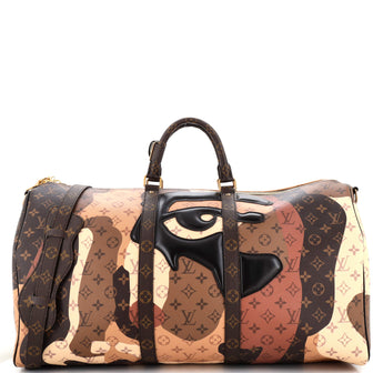 Louis Vuitton x Kid Super Keepall Bandouliere Bag Limited Edition Portrait Monogram Canvas 55