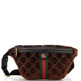 Gucci Ophidia Zip Belt Bag GG Velvet