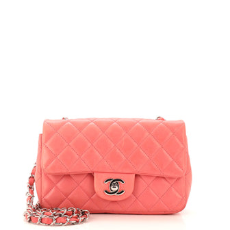 Chanel Classic Single Flap Bag Quilted Lambskin Mini