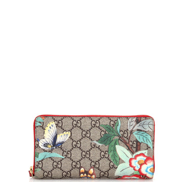 Gucci Zip Around Wallet Tian Print GG Coated Canvas