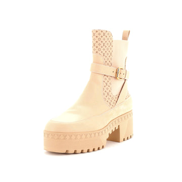 Louis Vuitton Women's Laureate Platform Desert Boots Monogram Leather with Suede