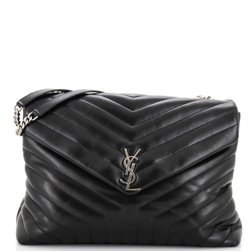 Saint Laurent Loulou Shoulder Bag Matelasse Chevron Leather Large