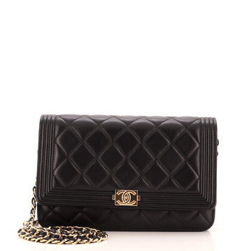 Chanel Boy Wallet on Chain Quilted Lambskin