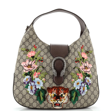 Gucci Dionysus Hobo Embroidered GG Coated Canvas Medium