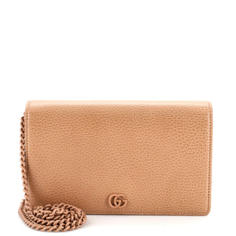 Gucci Petite GG Marmont Chain Wallet Leather Mini
