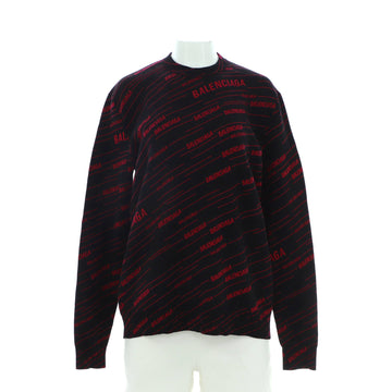 Balenciaga Women's All Over Logo Sweater Wool Blend