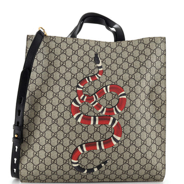 Gucci Convertible Soft Open Tote Printed GG Coated Canvas Tall