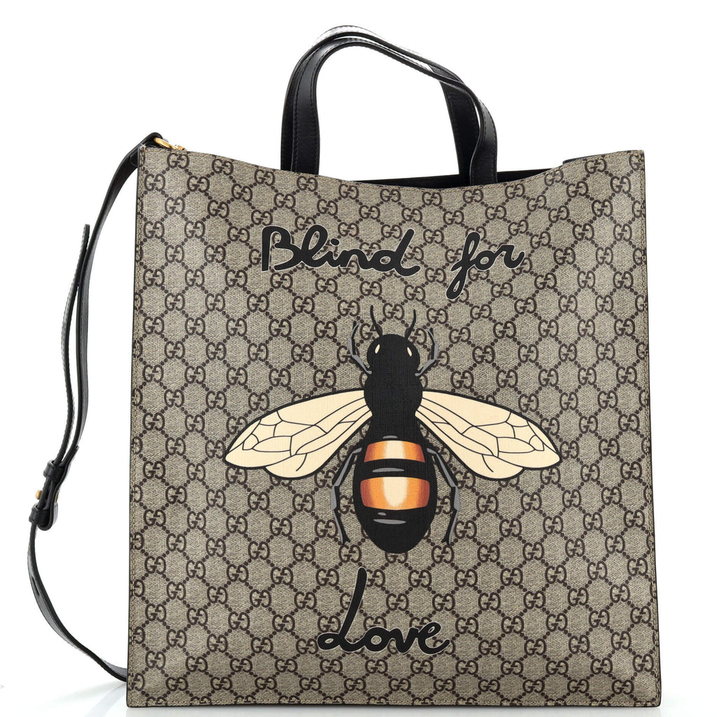 【グッチ】BlindforLove Bee iPhone7/8/SEケース BG Gucci Blind For Love Bee Black GG Foldover Snap Wallet Italy