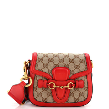 Gucci Lady Web Shoulder Bag GG Canvas Small