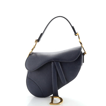 Christian Dior Saddle Handbag Leather Mini