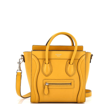 Celine Luggage Bag Grainy Leather Nano