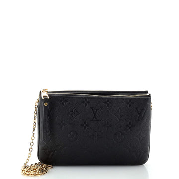 Louis Vuitton Double Zip Pochette Monogram Empreinte Leather