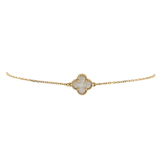 Van Cleef & Arpels Sweet Alhambra Bracelet 18K Yellow Gold and Mother of Pearl