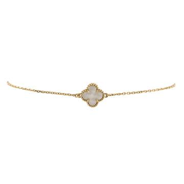 Van Cleef & Arpels Sweet Alhambra Bracelet 18K Yellow Gold and Mother of Pearl