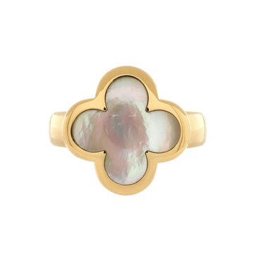 Van Cleef & Arpels Pure Alhambra Ring 18K Yellow Gold and Mother of Pearl
