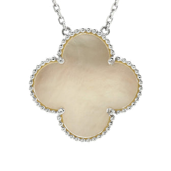Van Cleef & Arpels Magic Alhambra Pendant Necklace 18K White Gold and Mother of Pearl