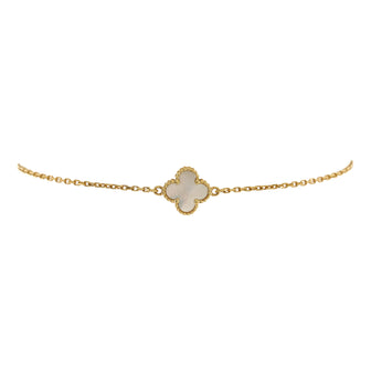 Van Cleef & Arpels Sweet Alhambra Bracelet 18K Yellow Gold and Mother of Pearl