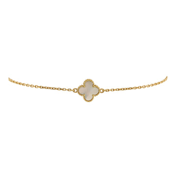 Van Cleef & Arpels Sweet Alhambra Bracelet 18K Yellow Gold and Mother of Pearl