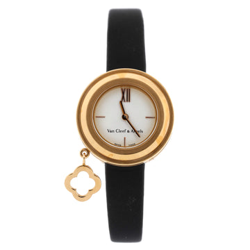 Van Cleef & Arpels Charms Quartz Watch Rose Gold and Satin 25