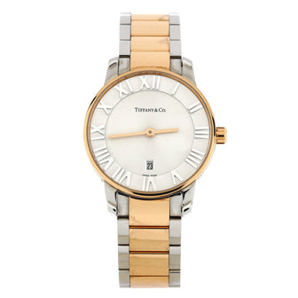 Tiffany & Co. Atlas Dome Quartz Watch Rose Gold and Stainless Steel 29
