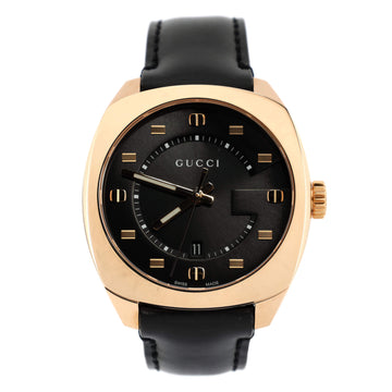 Gucci GG2570 Quartz Watch Stainless Steel and Leather 41