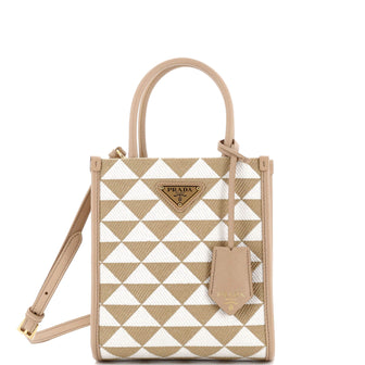 Prada Symbole Shopper Tote Jacquard Mini