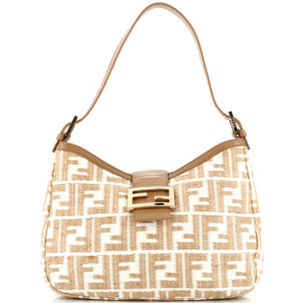 Fendi Vintage Shoulder Bag Zucca Raffia Medium