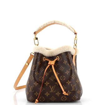 Louis Vuitton NeoNoe Handbag Monogram Canvas with Shearling BB