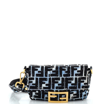 Fendi Baguette Convertible Belt Bag Printed Nylon Mini