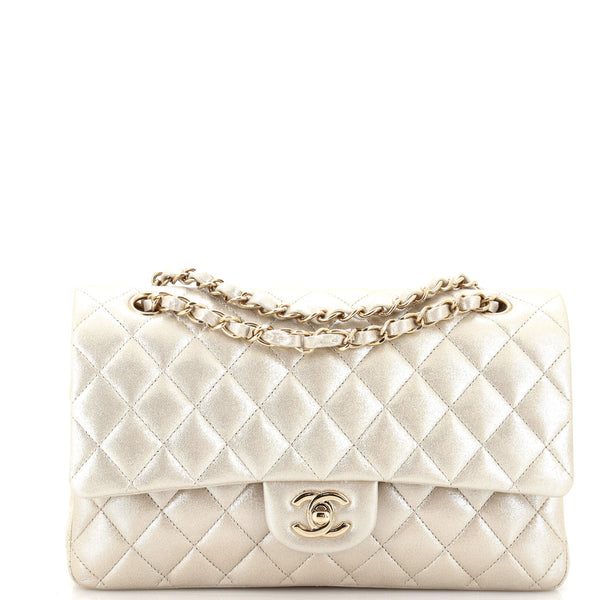 Chanel Classic Double Flap Bag Quilted Iridescent Calfskin Medium