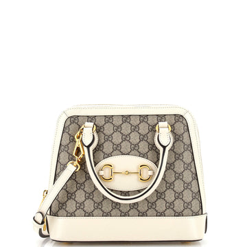 Gucci Horsebit 1955 Top Handle Bag GG Coated Canvas Small