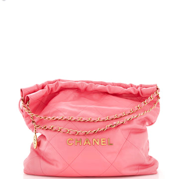 Chanel 22 Chain Hobo Quilted Calfskin Medium