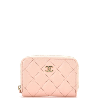 Chanel CC Zip Coin Purse Quilted Caviar Small