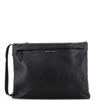 Prada Concept Zip Pocket Messenger Bag Leather Large